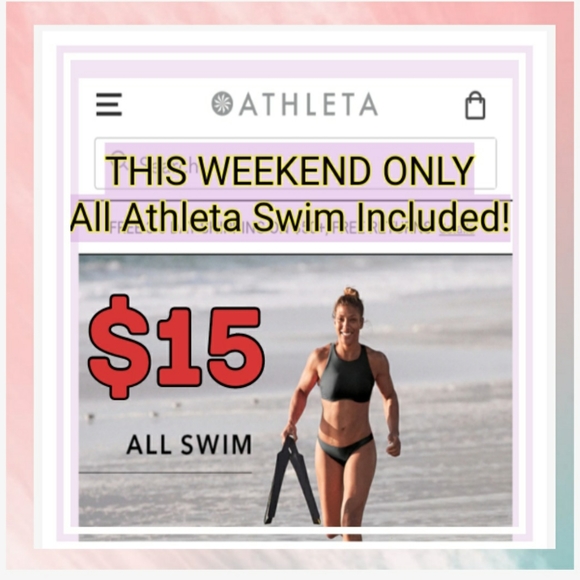 Athleta red side scrunch bikini swim tank top - Picture 2 of 11